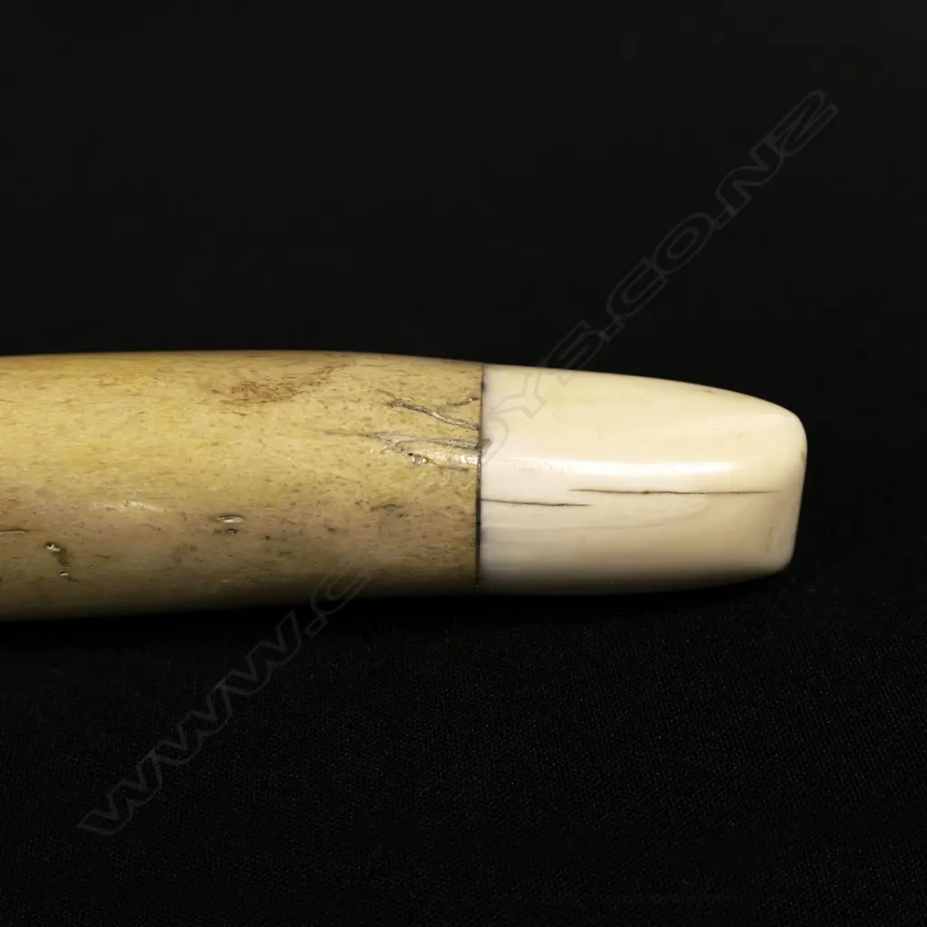A whalebone fisher’s priest with marine ivory capped ends Image 1++