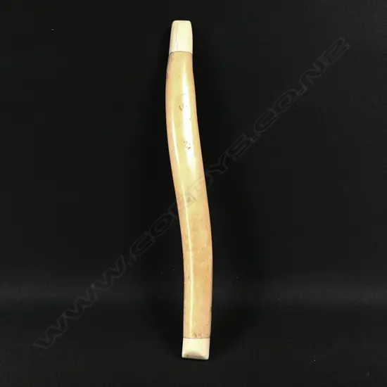 A whalebone fisher’s priest with marine ivory capped ends