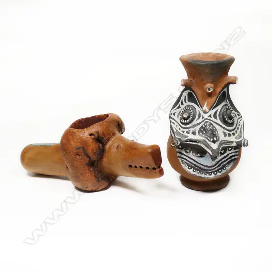 A small PNG anthropomorphic pottery vessel