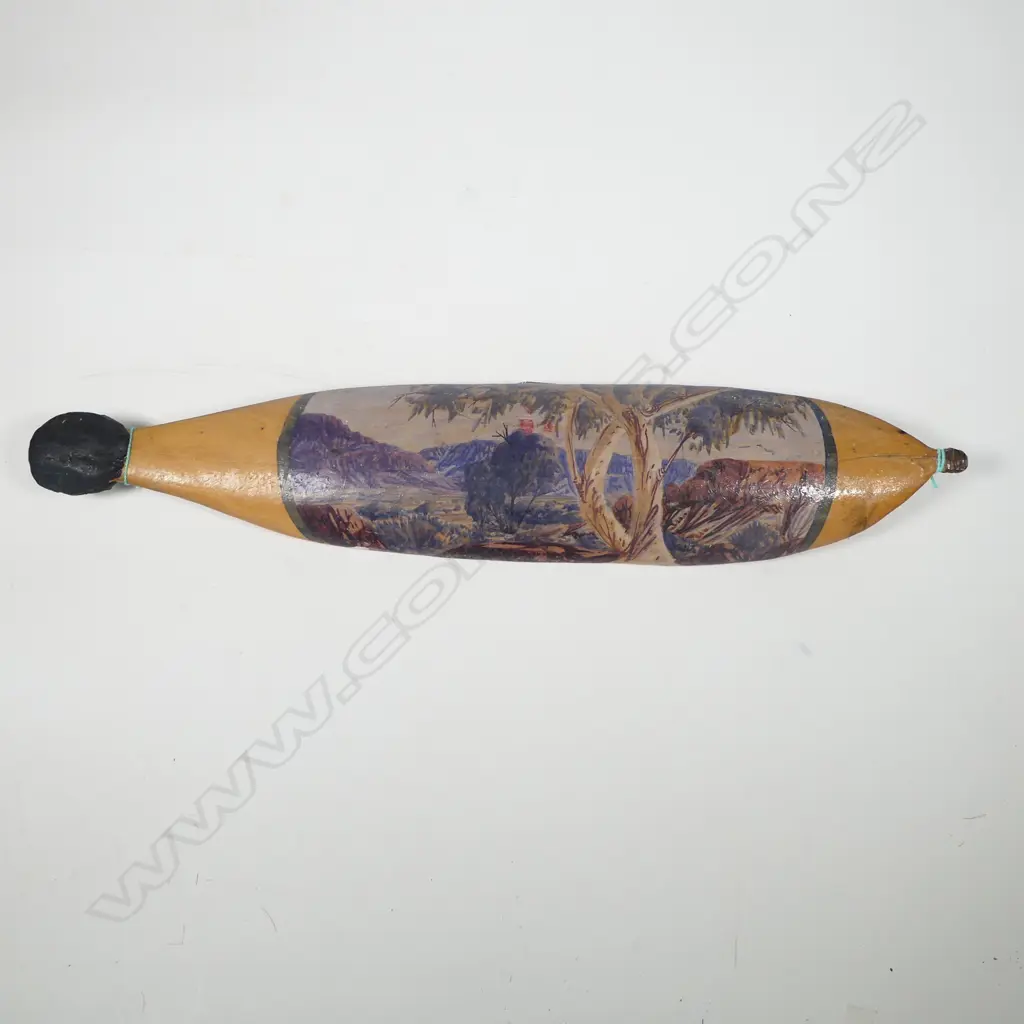A woomera (spear thrower) painted by Keith Namatjira (1938-77) Image 1++