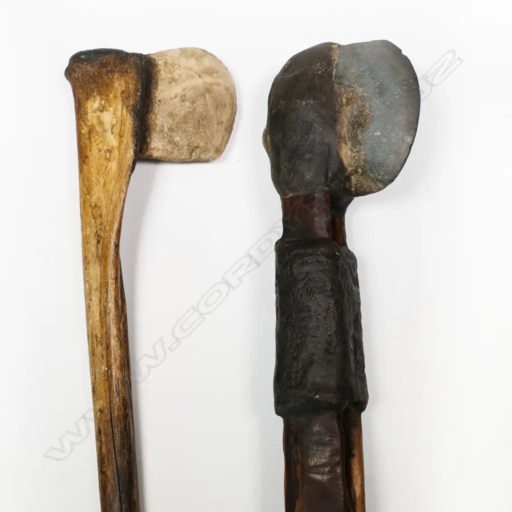 Two Aboriginal stone headed axes Image 1++