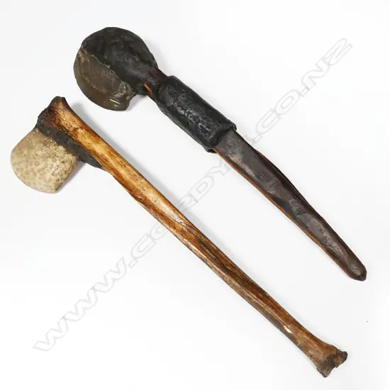 Two Aboriginal stone headed axes