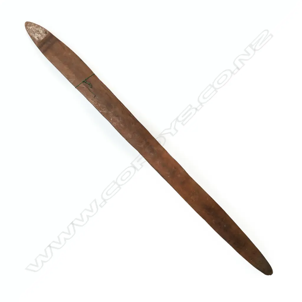 A large old Aboriginal churinga ( tjurunga) object of religious significance Image 1++