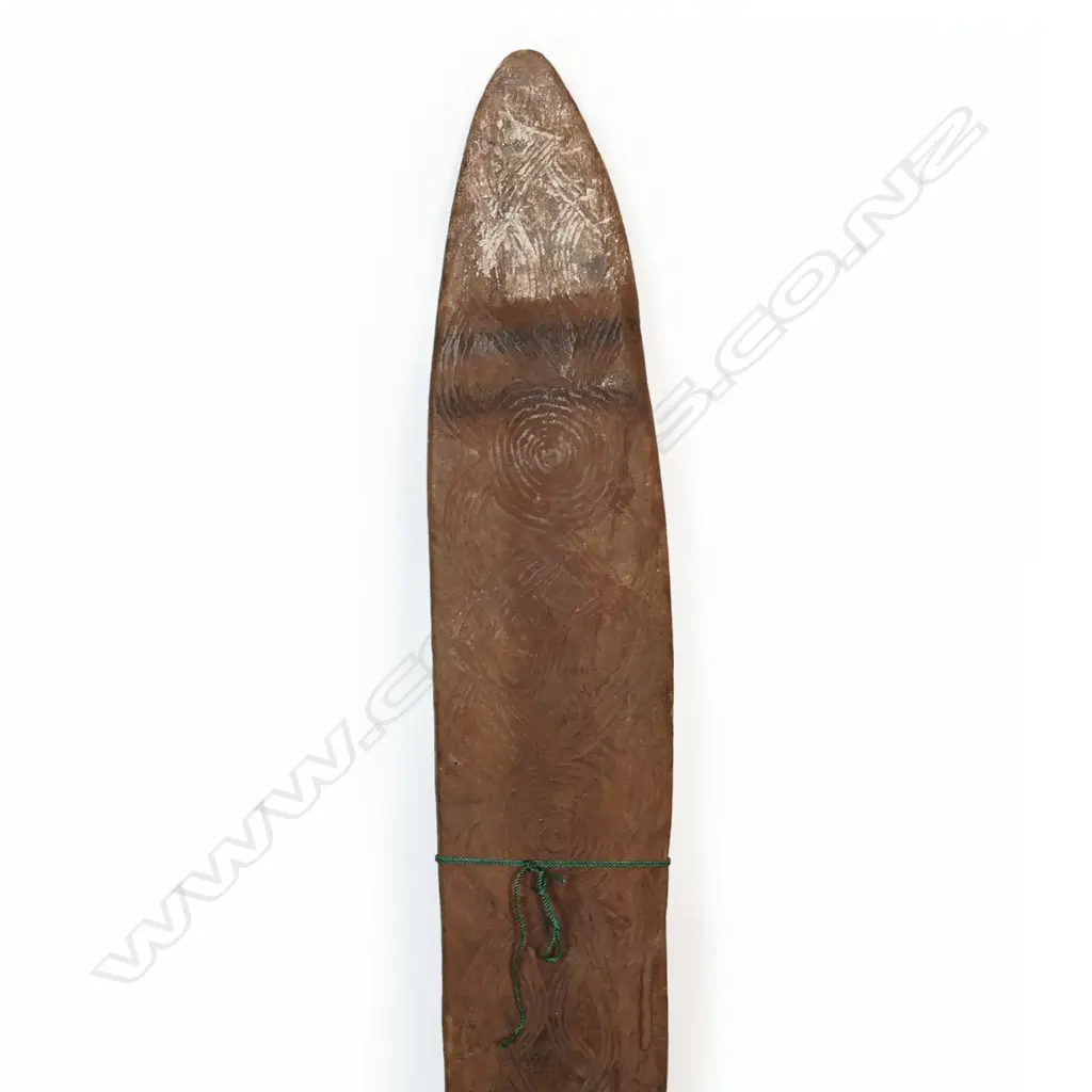 A large old Aboriginal churinga ( tjurunga) object of religious significance Image 1++