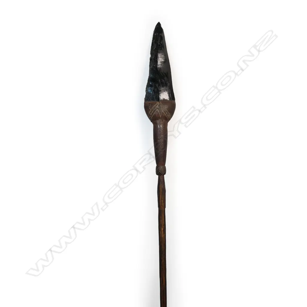 An obsidian bladed spear Image 1++