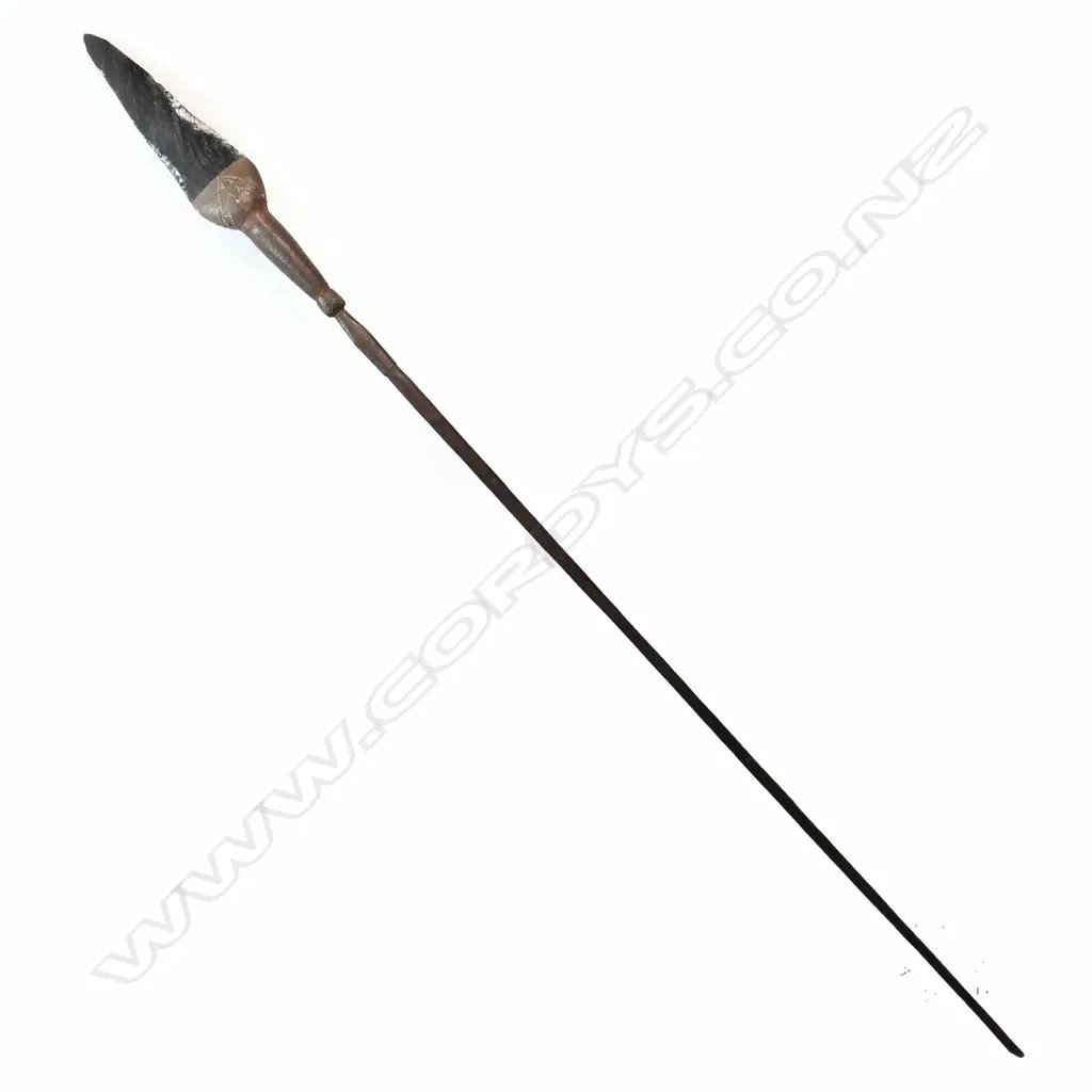 An obsidian bladed spear Image 1++