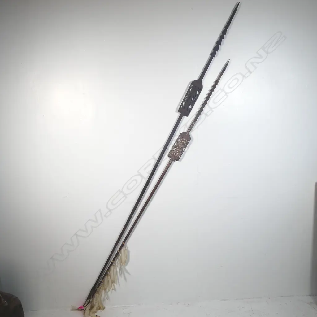 Two Papuan ceremonial spears Image 1++