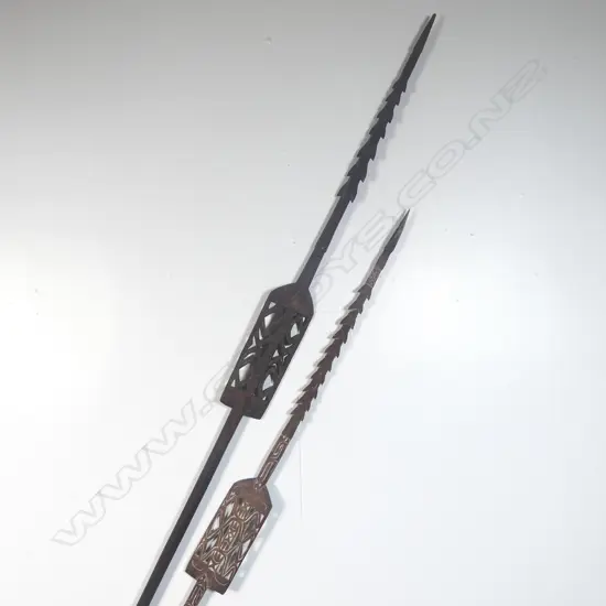 Two Papuan ceremonial spears