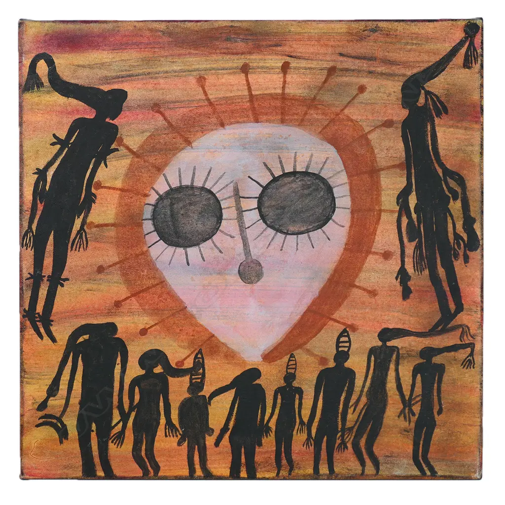 Sandra Mungulu (Worrorra 1961-) 'Wandjina and Gyorn Gyorn' Image 1++