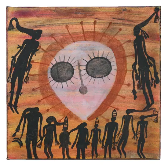 Sandra Mungulu (Worrorra 1961-) 'Wandjina and Gyorn Gyorn'