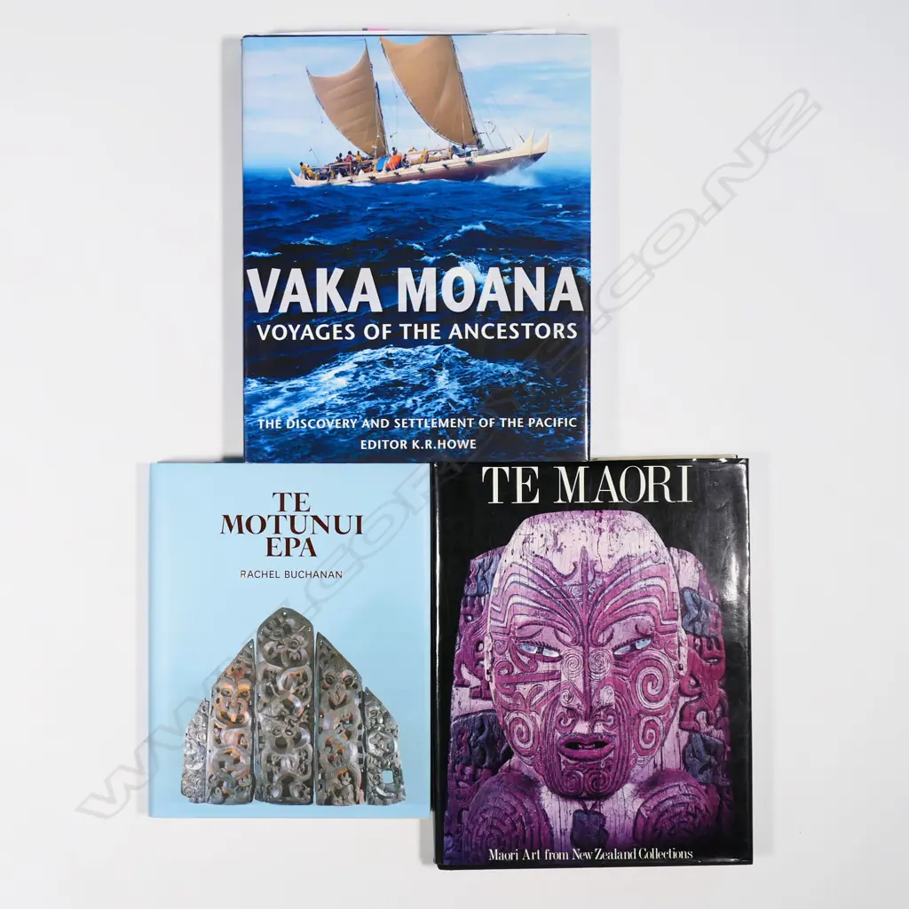 Three books: Voyaging and Māori: (click for details) Image 1++