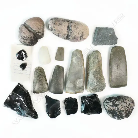 Five Māori stone adzes