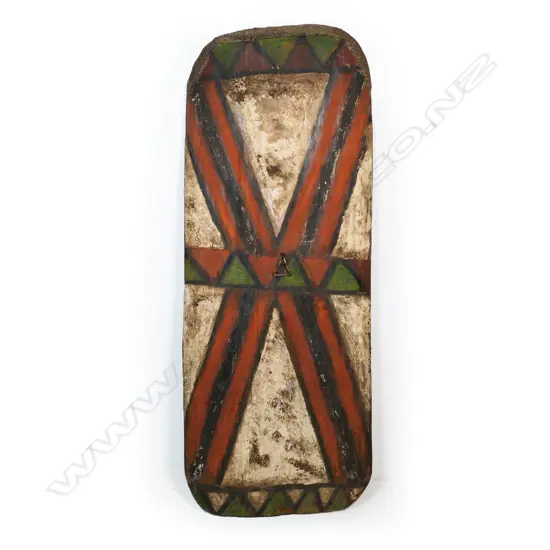 A c.1950s PNG Wahgi Valley decorated fighting shield