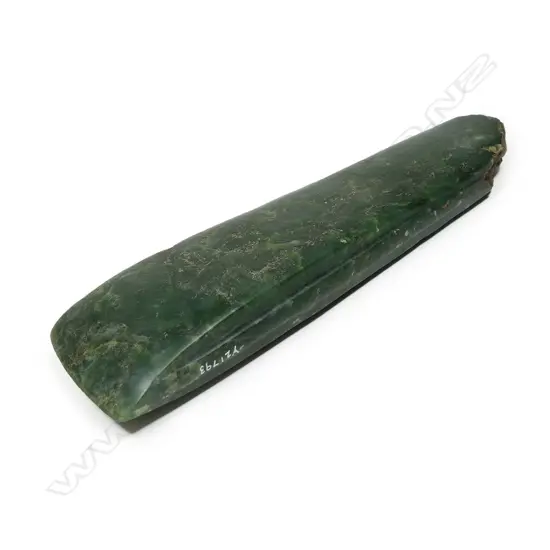 A large and impressive toki pounamu (adze)