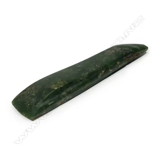 An old Māori toki pounamu (adze)