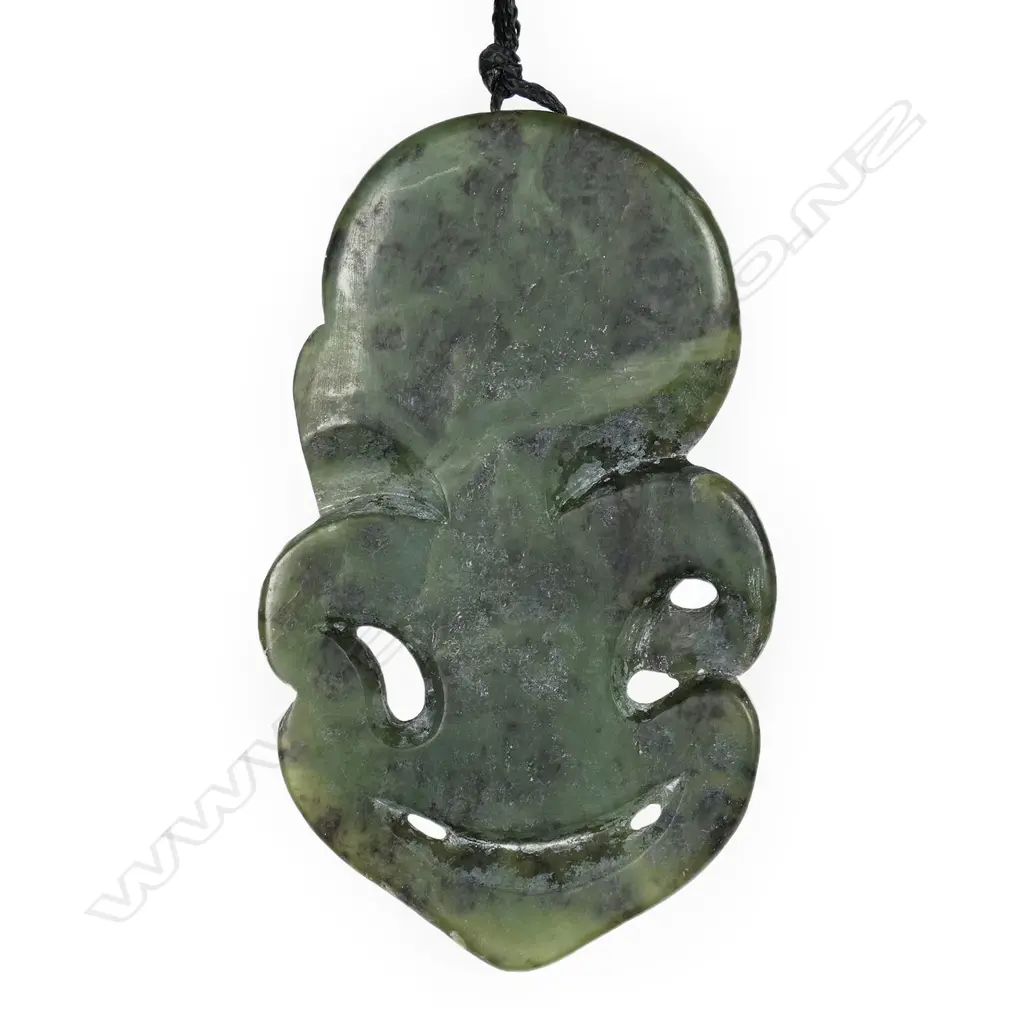 A c.1900 pounamu hei tiki Image 1++