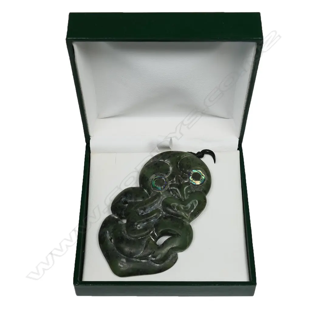 A c.1900 pounamu hei tiki Image 1++