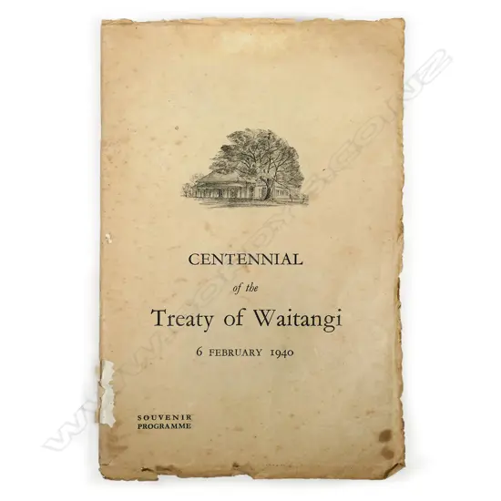 A Souvenir Programme 'Centennial of the Treaty of Waitangi 6 February 1940'