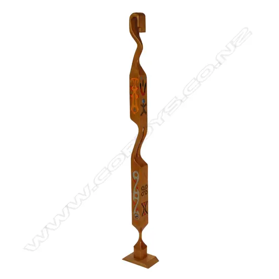 A contemporary totemic art sculpture