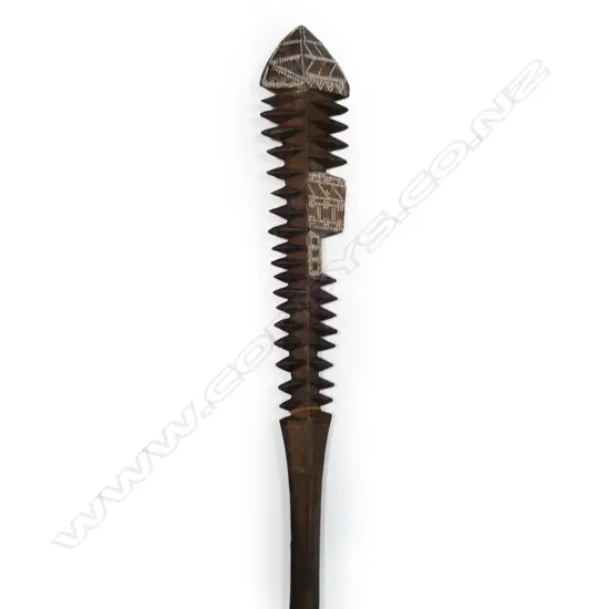 An old Samoan carved wood club