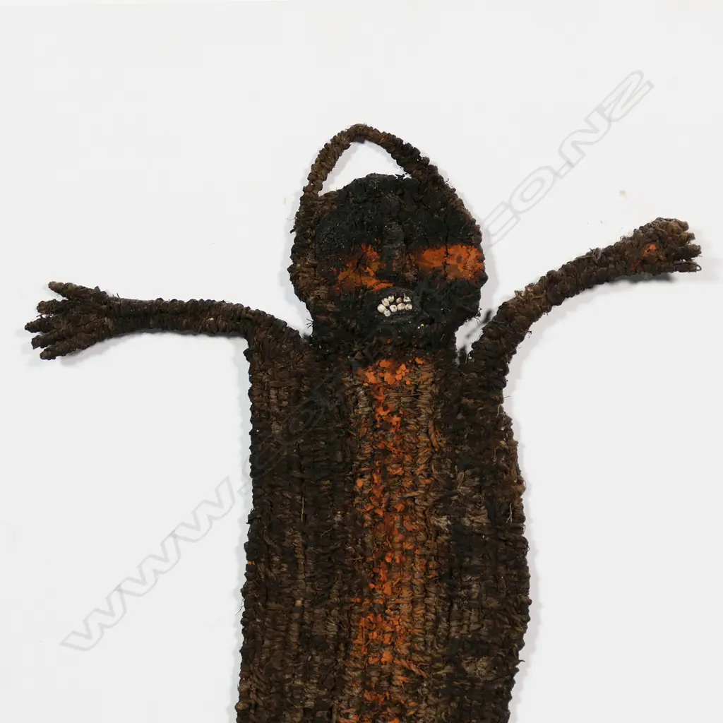 Large PNG timbuwarra spirit figure mounted on canvas Image 1++