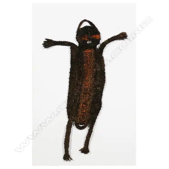 Large PNG timbuwarra spirit figure mounted on canvas