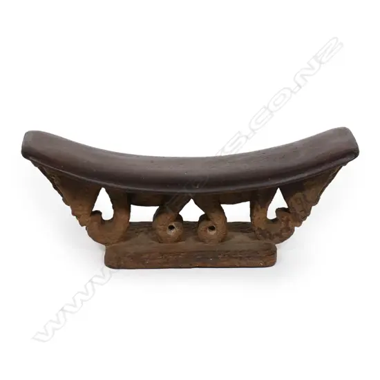 Western New Guinea (Irian Jaya) carved wooden headrest
