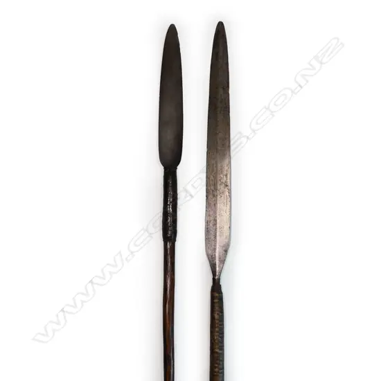 Two Zulu Iklwa short spears