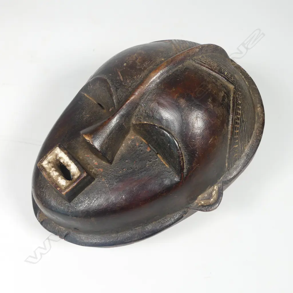 African carved wood Dan mask rectangular mouth Image 1++