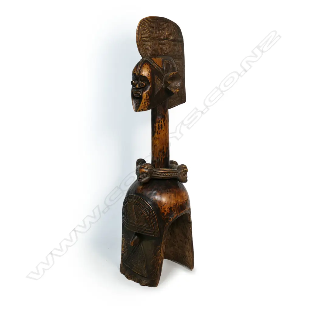Large Nigerian Mumuye Sukwava carved shoulder mask/adornment Image 1++