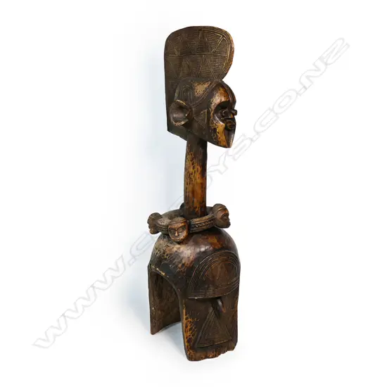 Large Nigerian Mumuye Sukwava carved shoulder mask/adornment