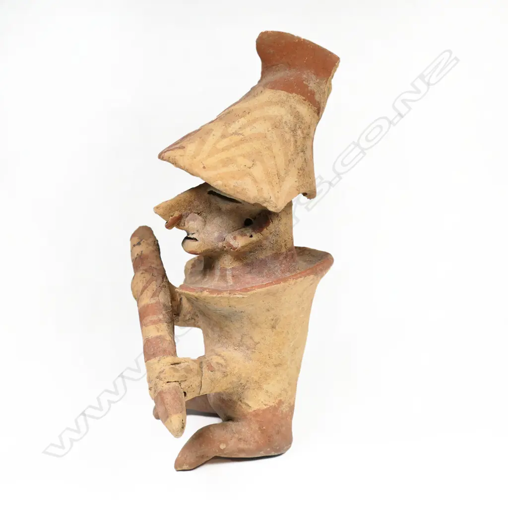 Pre-Columbian Jalisco Ameca Armoured Pottery Warrior Figure, Image 1++