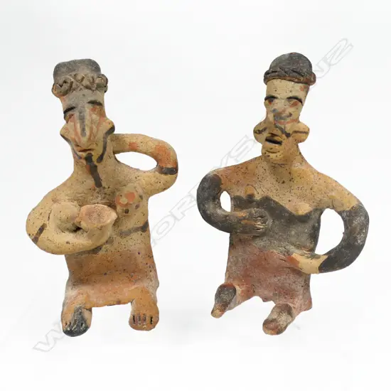 Two Pre-Columbian Jelisco Seated Figures,