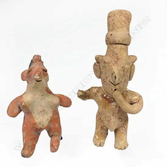 Two Pre-Columbian Figures,