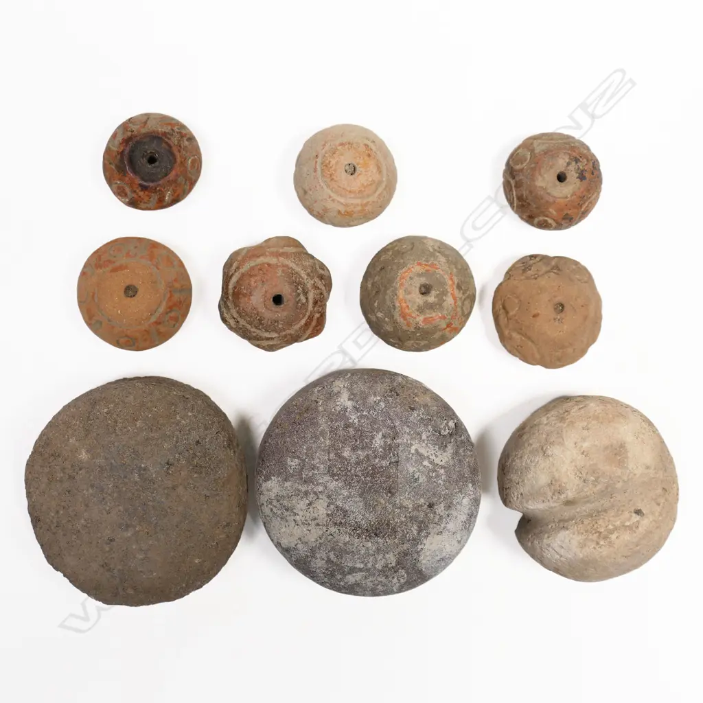 A Collection of Seven Pre-Columbian Stone Beads, Image 1++