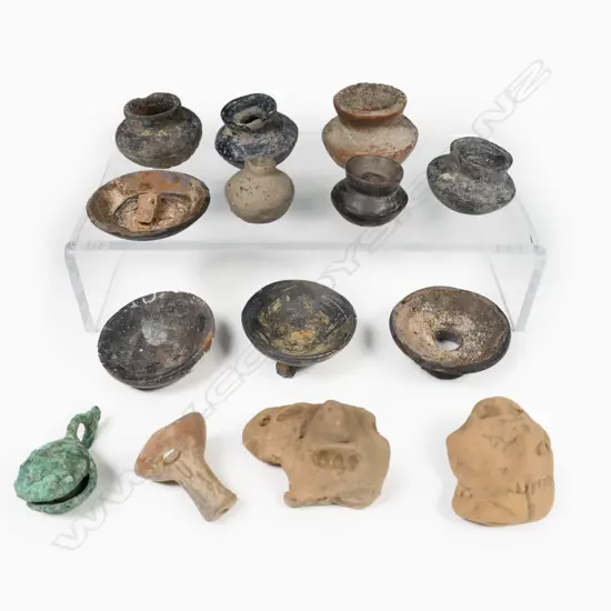 A Group of Ten Pre-Columbian Miniature Vases,