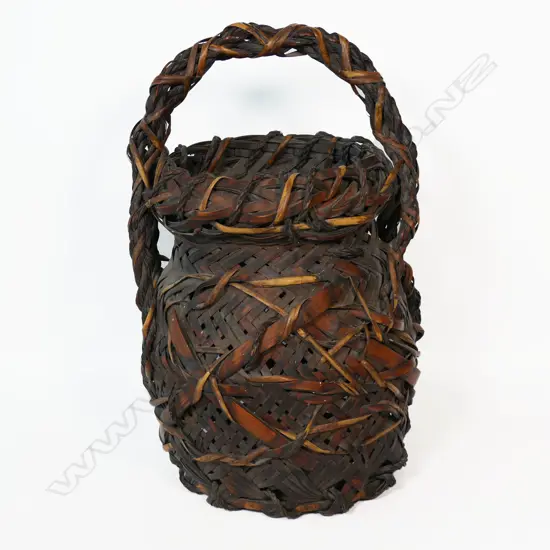A Japanese Wicker Ikebana Basket,