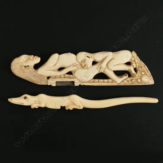 An Indonesian Lombok Bone Rice Harvest Cutting Tool,