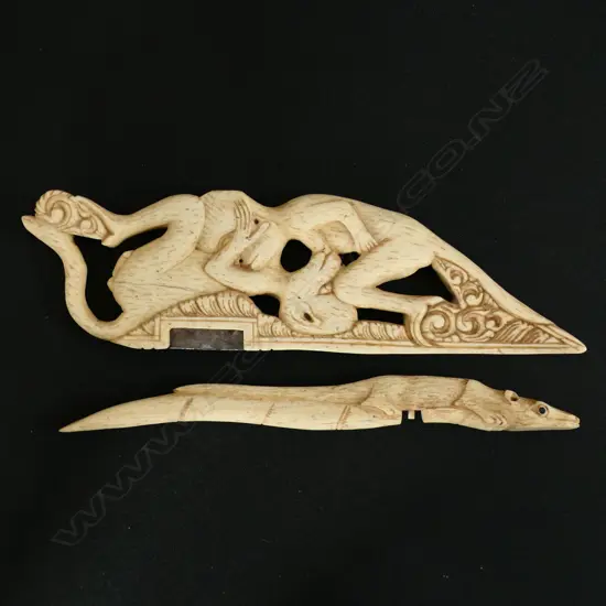 An Indonesian Lombok Bone Rice Harvest Cutting Tool,