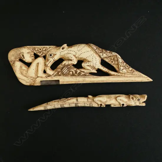 An Indonesian Lombok Bone Rice Harvest Cutting Tool,