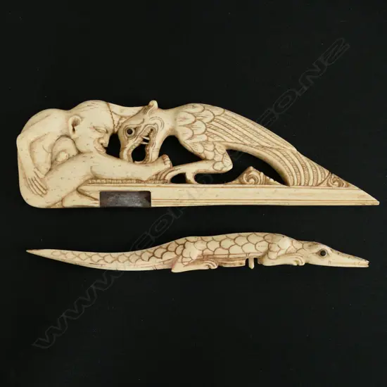 An Indonesian Lombok Bone Rice Harvest Cutting Tool,