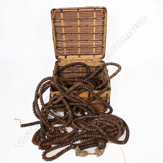 Two Large Strands of Japanese Buddhist Temple Mala Beads,