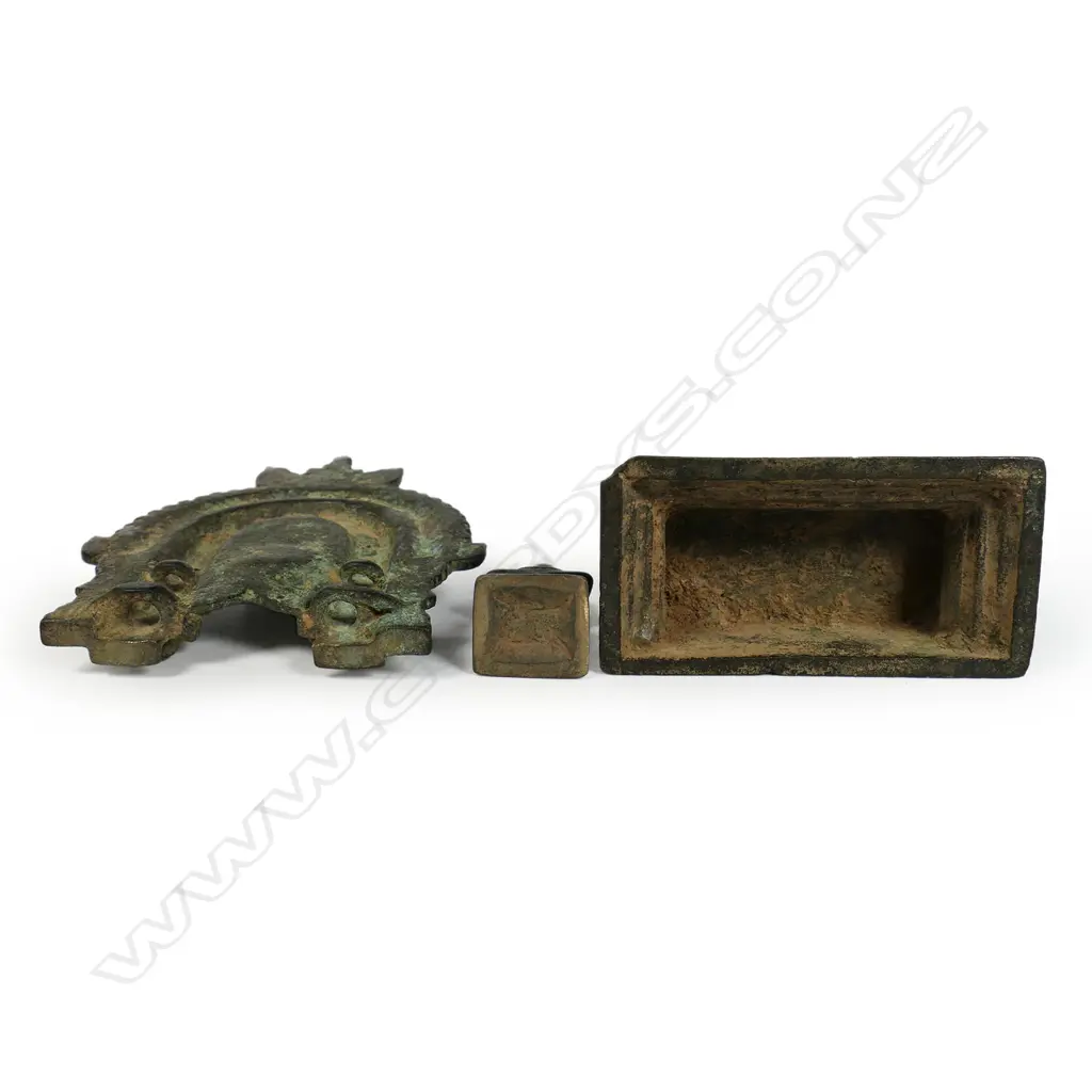 South Indian Bronze Buddha Figure Image 1++