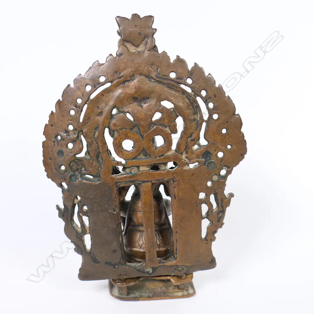 Bronze figurine of the goddess Durga, patina from rubbing, H.140mm Image 1++