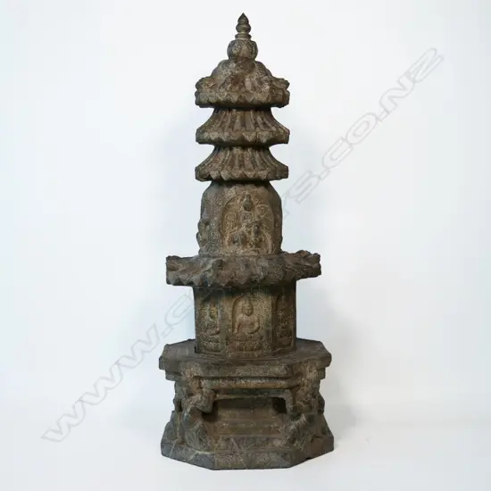 An Impressive Northern Indian Stone Stupa,