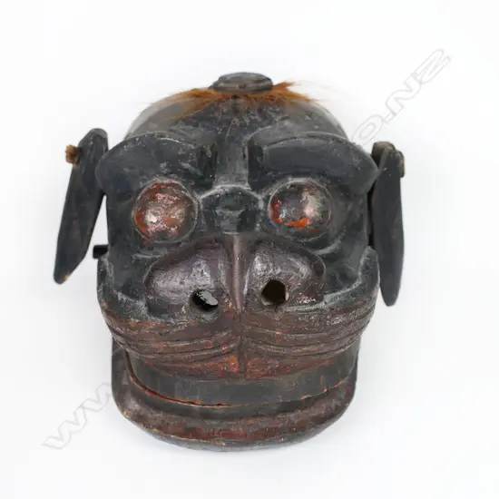 Early 20thC Indonesian Carved Wood Mask,