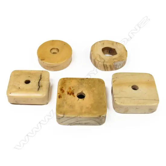 Five Japanese Meiji Period Ivory Stands,