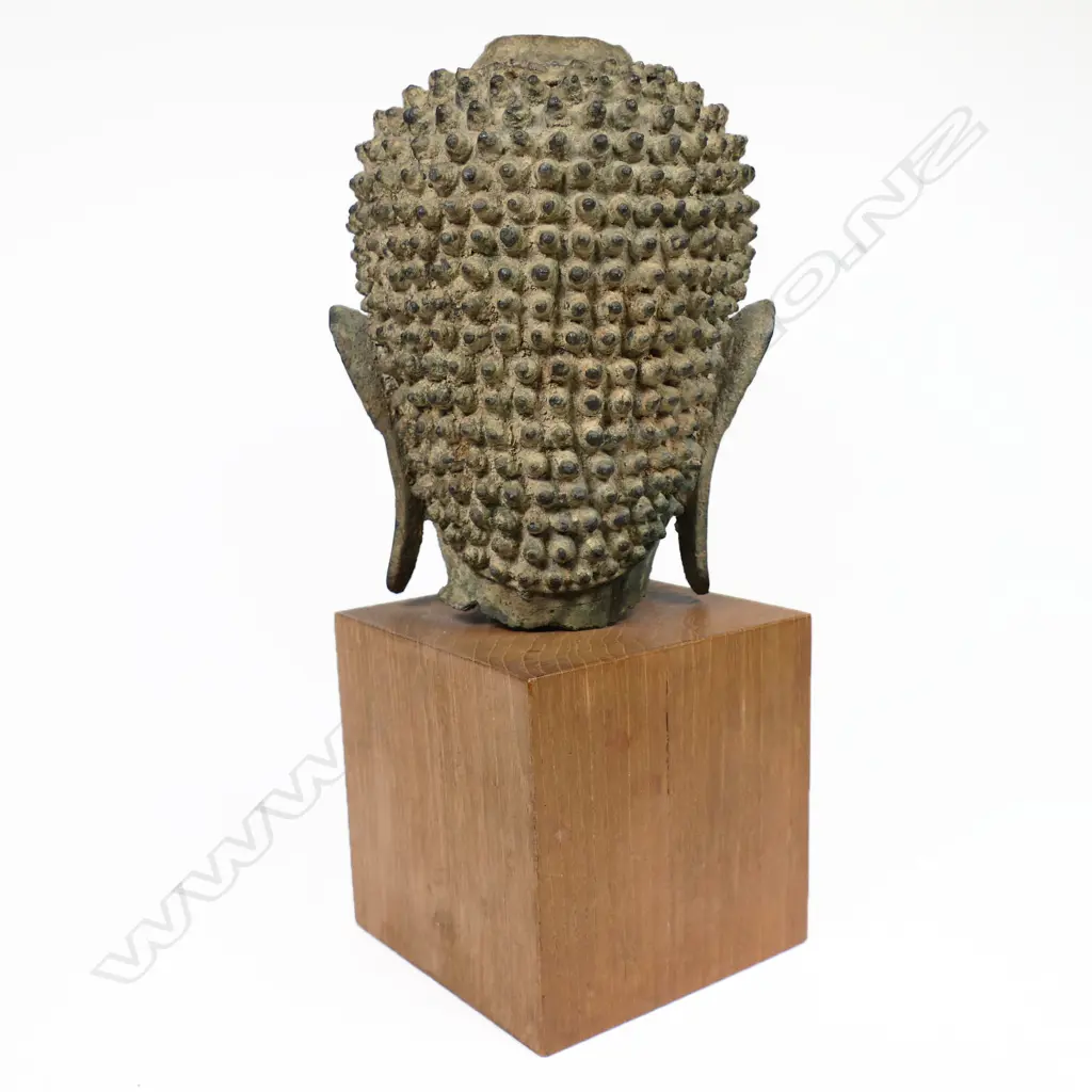 Thai Bronze Buddha Head, Image 1++