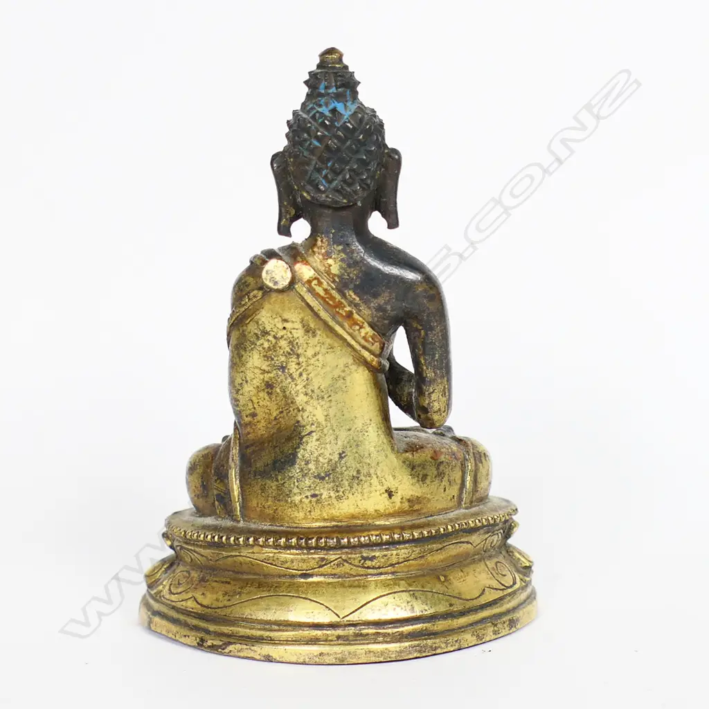 A 19thC Tibetan Bronze Shakyamuni Buddha Figure, Image 1++