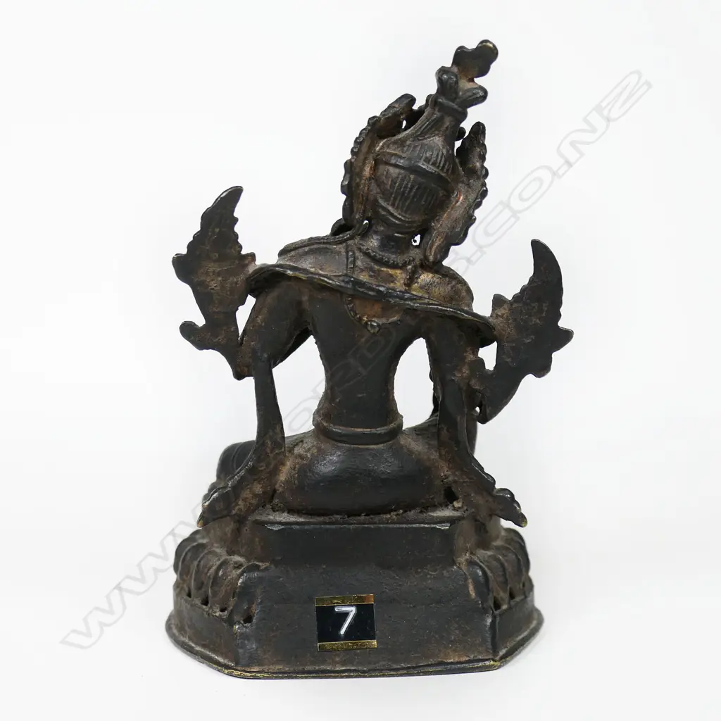 Tibetan 19thC Bronze Figure of the Bodhisattva Green Tara, Image 1++